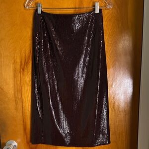 J. Crew Shimmering Black Pencil Skirt